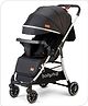 Babyhug Travel Compact Baby Stroller with Reversible Handle Adjustable Backrest & Canopy - Black