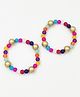 Lime By Manika  Set of 2 Beaded Stretch Bracelet  - Multi Colour