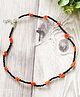 Bobbles & Scallops Halloween Theme Beaded Daisy Necklace - Orange