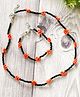 Bobbles & Scallops Set Of 2 Halloween Theme Beaded Daisy Necklace & Bracelet Set - Orange