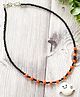 Bobbles & Scallops Halloween Theme Beaded Necklace With Ghost Charm Embellished  Pendant - White