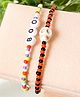 Bobbles & Scallops  Set Of 2 Halloween Theme  Beaded  & Boo letter Detailed  Bracelet - Green