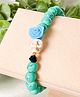 Bobbles & Scallops Halloween Theme Skull  & Rose Embellished Bracelet - Blue
