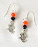 Bobbles & Scallops Halloween Theme Beaded Witch Embellished Earrings - Black