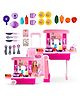 Baybee Pretend Play Kitchen Set for Kids Girls, Little Chef Kids Big Cooking playset with Accessories Pots, Food Toys with Adorable Portable Trolley Light & Sound Birthday Gift Toys - 25 Pieces