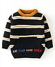 Yellow Apple Full Sleeves  Pullover Sweater Stripe Design - Black