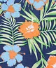 Babyhug 100% Cotton Half Sleeves T-Shirt Tropical Print - Navy Blue