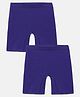 Mackly Pack Of 2 Solid Cotton Innerwear Shorts - Blue