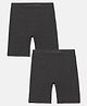 Mackly Pack Of 2 Solid Cotton Innerwear Shorts - Charcoal Melange Grey