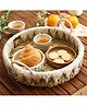 Sirohi  Kaia Conical Cotton & Moonj Storage & Organizer Tray - Brown & White