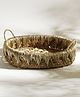 Sirohi  Kaia Conical Moonj & Upcycled Plastic Brunch Tray - Brown & Gold