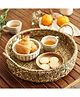 Sirohi  Inayat Moonj Multi-Purpose Tray (Small) - Gold & Brown