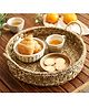 Sirohi  Inayat Moonj Multi-Purpose Tray (Medium) - Gold & Brown