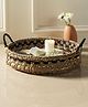 Sirohi  Inayat Moonj Multi-Purpose Tray (Medium) - Black Cotton & Moonj