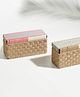 Sirohi  Pastel Brick Cotton & Jute Wine Box - Pink & Blue