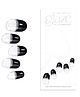 DASHING DIVA GLAZE Black French For Women Long Lasting Gel Nail Stickers 34pcs Manicure