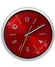 EZ Life Aluminium Wall Clock - Red