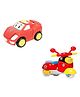 Vworld Unbreakable Friction Car with Unbreakable Scooter Toy Set of 2 - Multicolor