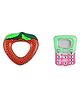 Vworld Water Filled Teether Combo For Babies Non Toxic Teether Strawberry And Phone (Pack Of 2) (Multicolour)