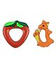 Vworld Water Teether Colloing Teether For 3-12 Month Baby Combo Of Strawberry And Ratteether (Pack Of 2) (Multicolour)