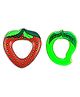 Vworld  Silicone Teething & Chewing Toys For Babies Combo Of Strawberry And Green Mango  (Pack Of 2) (Multicolour)