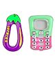 Vworld Teether for Infants Freeze Safe Easy Teething & Chewing Play Toys Brinjal & Phone (Pack of 2)  - Multicolour