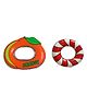 Vworld Fruit Shape Silicone Teether Teething Toys for Baby Combo of Orange and Tomato Redcandy Teether  (Pack of 2) (multicolour)