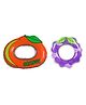 Vworld Fruit Shape Silicone Teether Teething Toys for Baby Combo of Orange and Grapes Teether  (Pack of 2) (multicolour)