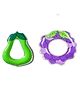 Vworld Baby Teething Toys For Babies For Teething Gums BPA Free Greenpear and Grapes (Pack of 2) (multicolour)
