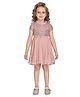 Peppermint Half Sleeves Sequin Embellished Bodice Detailed Fit & Flared Party Dress -  Pink