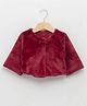 LC Waikiki Full Sleeves Solid Bolero Cardigan - Bordeaux Pink
