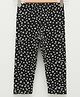 LC Waikiki Cotton Elastane Daisy Flower Printed Leggings - Black