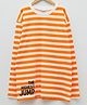 LC Waikiki Full Sleeves Striped & Highest Jump Tee - Orange