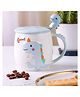 Sanjary Ceramic Cup for Drinkable Uses & Decorate Showcase - 380ml (Color & Design May Vary)