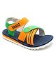 Beanz Unisex Colour Block Strap  Velcro Closure Sandals - Multi Colour