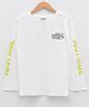 LC Waikiki Full Sleeves Placement Text Printed Tee - White