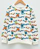 LC Waikiki Full Sleeves Abstract Letters & Little Monsters Printed Cotton Sweatshirt - Ecru