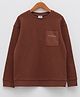 LC Waikiki Full Sleeves Placement Lets Grow Together Text Printed Cotton Sweatshirt - Light Brown