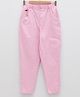 LC Waikiki Cotton Elastic Waist Basic Solid Button Down  Trousers - Pink