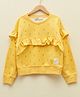 LC Waikiki Full Sleeves Frill Detailed Floral  Printed Cotton  Sweatshirt  - Yellow