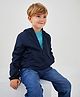 LC Waikiki Full Sleeves Solid Thin Hooded Raincoat - Navy Blue
