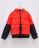 LC Waikiki Full Sleeves Colour Blocked Hooded Jacket - Orange