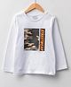 LC Waikiki  Full Sleeves Camouflage Graphic Printed Crew Neck Tee  - White
