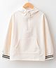 LC Waikiki Cotton Basic Full Sleeves Placement Striped     Sweatshirt  - Cream