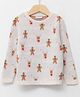 LC Waikiki Christmas Theme Full Sleeves Reindeer Printed  Knitted Sweater - Ecru