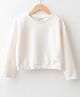 LC Waikiki  Full Sleeves Striped Self Designed   Sweatshirt  - Cream