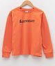 LC Waikiki Cotton Full Sleeves Snowboard Text Printed Sweatshirt - Orange