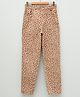 LC Waikiki Cotton Elastane Abstract Printed Gabardine Trousers  - Beige