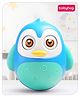 Babyhug Penguin Musical Push and Shake Eye Blinking Blue Roly Poly| Wobbling Bell Sounds For 8 Months+| Child Safe Material| Gifting Toy| BIS Certified