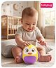 Babyhug Penguin Musical Push and Shake Eye Blinking Yellow Roly Poly| Wobbling Bell Sounds For 8 Months+| Child Safe Material| Gifting Toy| BIS Certified (Colour May Vary)